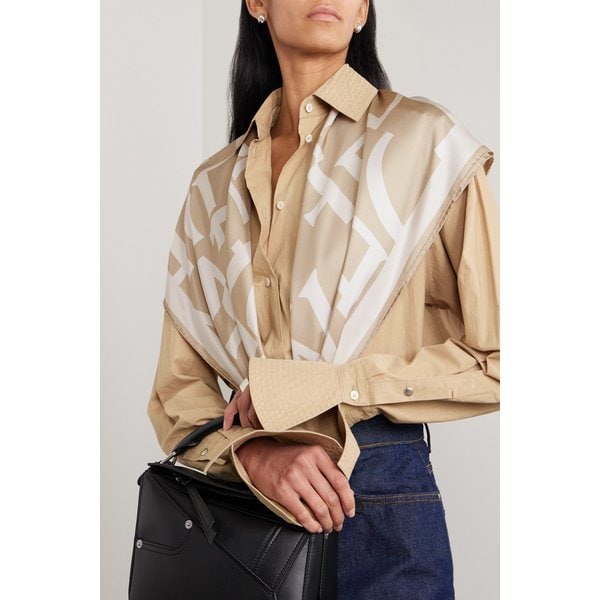 로에베 프린트 실크 트윌 스카프 46376663162984339