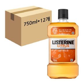 리스테린 내츄럴 시트러스향 구강 청결제 750ml x12개_P400312765