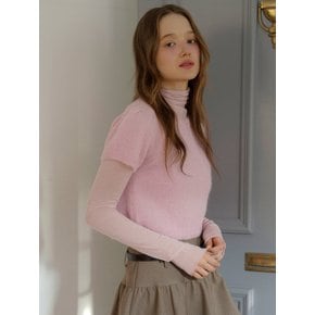 Alpaca Hairy Puff Sleeves Knit_3Color