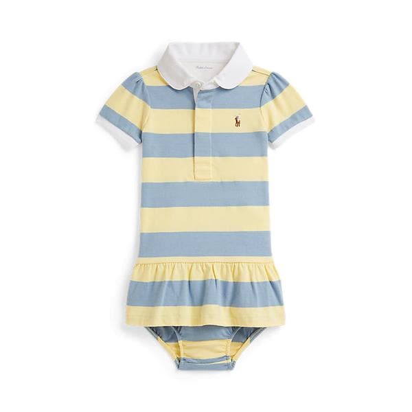 랄프 로렌 베이비 여아 스트라이프 럭비 드레스 앤 블루머(CWPODRSF3D20731700)