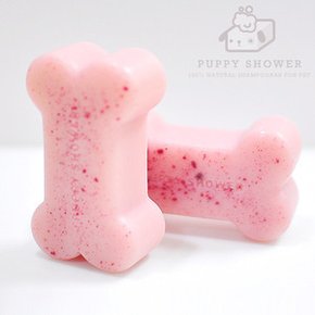 Puppy Shower 천연샴푸바 - 딸기+시어버터 (pt)