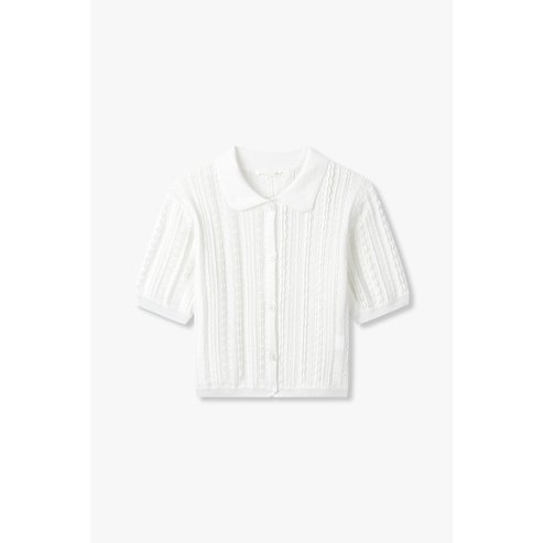 GCUT [지컷25S/S]칼라드 스칼럽 버튼업 풀오버(7215250404)