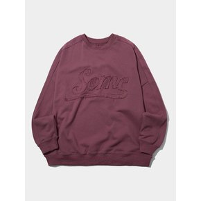 Applique SOME Lettering Logo Embroidery Overfit Sweatshirt Man to Man [Pink]