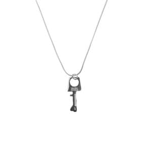 solving key necklace-silver