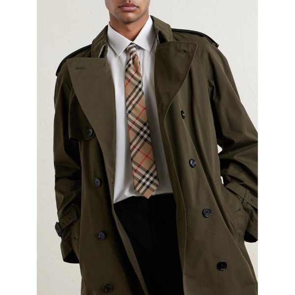 아카이브 체크 실크 트윌 넥타이 46376663163042475