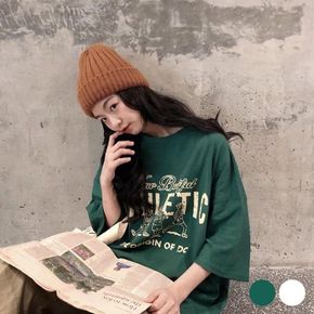 빈티지 프린팅 오버핏 티셔츠 박스핏 여름 반팔