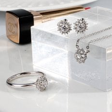 1부 랩그로운 다이아몬드 세트 스윗 버블 귀걸이 목걸이 반지 결혼 예물 기념일 선물