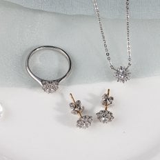 1부 랩그로운 다이아몬드 세트 스윗 버블 귀걸이 목걸이 반지 결혼 예물 기념일 선물