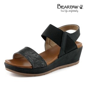 베어파우(BEARPAW) 밴딩 웨지 샌들 PARIS K0502001NB-W  블랙