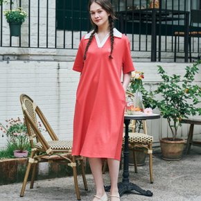 / MET lovely summer collar dress red