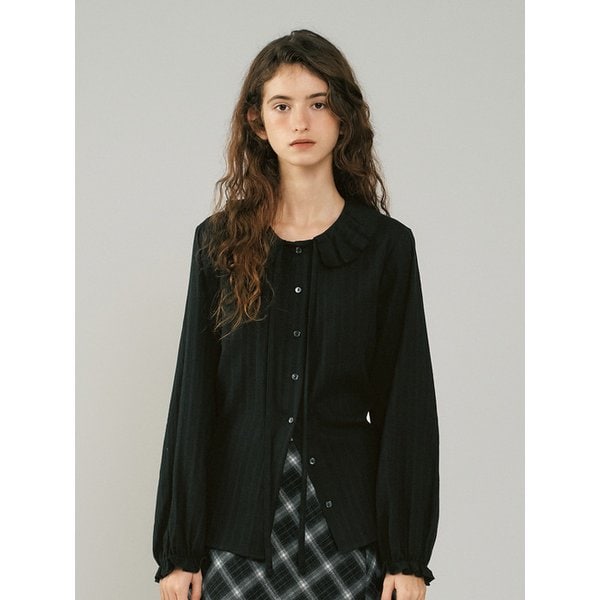 P Collar Soft Brushed Blouse_2colors