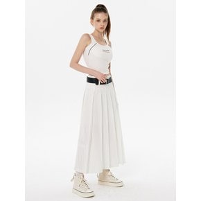 STRIPE PLEATS LONG SKIRT_3color