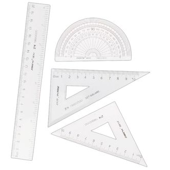 제이큐 삼각자 각도기 직자 플라스틱 자 세트 10cm 20cm X ( 5매입 )