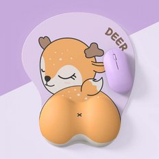 스포트라이트 꽃사슴 DEER 마우스패드 손목보호 손목받침대