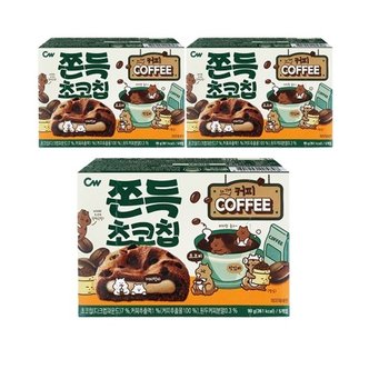  CW 청우 쫀득초코칩 커피 90g x 3개 / 찰떡파이 커피맛과자 쿠키