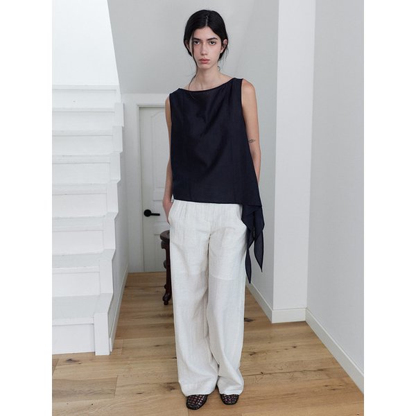 Side Tie Sleeveless _ navy