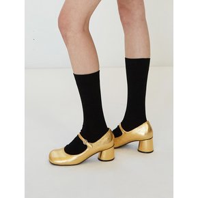 Lua Mary Jane Pumps Gold 5cm