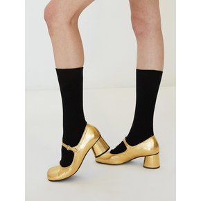 Lua Mary Jane Pumps Gold 5cm