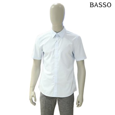 바쏘 쿨터치 베이직 슬림핏 반팔 셔츠 BSY2TD63