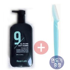 시즌3 리얼랩 나인 올인원 안티에이징   남성 스킨로션  에센스 300ml +면도기 증정  남성화장품