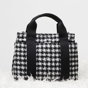 Stacey Daytrip Houndstooth Tote S Black