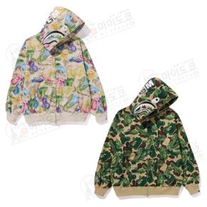 베이프 후드집업 ART CAMO SHARK HOODIE 1J80-115-055