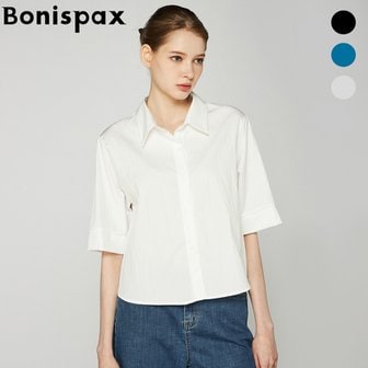 보니스팍스 플레인 카라 5부 슬리브 셔츠 (XO5SH014M0)