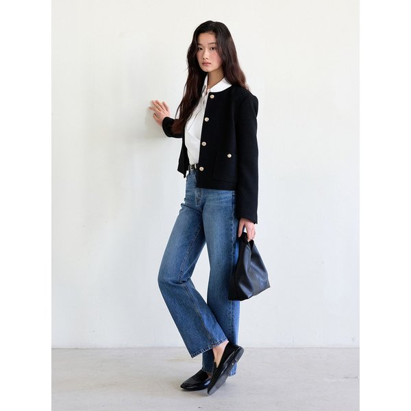 Modern Straight-Leg Denim (Deep Blue)