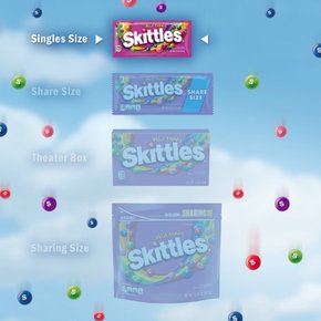 Skittles스키틀즈 와일드 베리 구미 캔디, 풀사이즈 61.5g 백