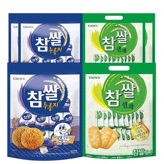  크라운제과 참쌀 대용량 2종 6개(선과253g x3 + 누룽지216g x3)/쌀과자