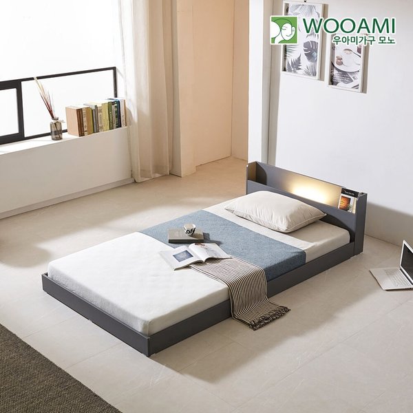 [착불] 우아미가구 모노 뉴델 저상형 슈퍼싱글 침대 프레임 SS