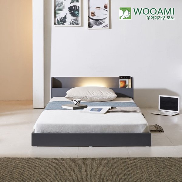 [착불] 우아미가구 모노 뉴델 저상형 슈퍼싱글 침대 프레임 SS