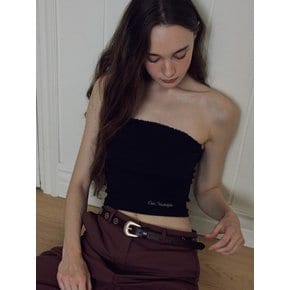 Lace tube top_Black(O25-TP08)