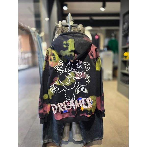 [시흥점] 융기모 물나염 베어 세미오버핏 후드(블랙)남여공용/JGZZ30B22BK