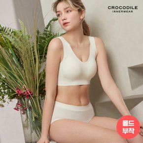 [크로커다일] 심리스 퓨징 감탄브라+팬티 2종세트 크림 CDW3M48_T