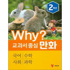 Why 교과서 중심 만화 2학년 세트 (전4권/국어/수학/사회/과학)