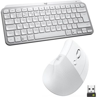 Logitech 영국 로지텍 리프트 Logitech MX Keys Mini Keyboard and Lift Vertical Ergonomic Mouse Combo