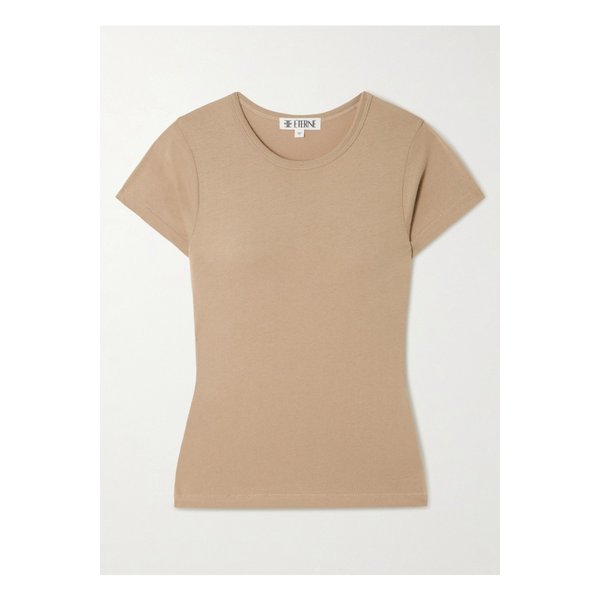 에턴 쇼트 슬리브 베이비 티 코튼 모달 혼방 저지 티셔츠 카멜 46376663162849356
