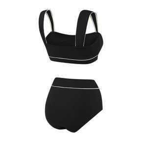 여성 비치 비키니 세트 수영복(씨에라레저)(A4SL1SM02)BLK