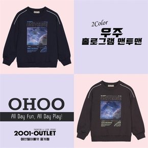 NC10 우주 홀로그램 맨투맨 2Color OHMA21W01