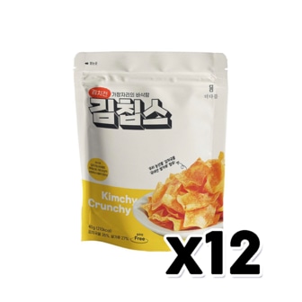  김칩스 바삭바삭 김치전맛 간식안주 40g x 12개