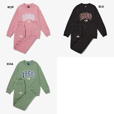 노스페이스키즈 NM5MP54 키즈 1966 로고 스웻 세트 KS 1966 LOGO SWEAT SET