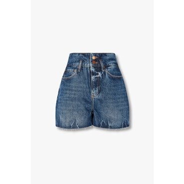 ARMANI EXCHANGE AX여성 엠보 패치 하이라이즈 데님 쇼츠A424140012인디고