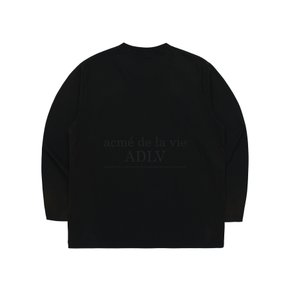 FRONT FULL LOGO SPRAY WASHING LONG SLEEVE T-SHIRT BLACK 프론트풀로고 블랙 LSLFFW-BLK