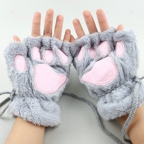 장갑 고양이 털 겨울 고양이장갑 발바닥 여자 개물림방지 손가락없는 발톱 고양이손 손가락