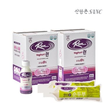 신앙촌 프로바이오틱스 런 요구르트 24병 + 국산순두부 350g 2모