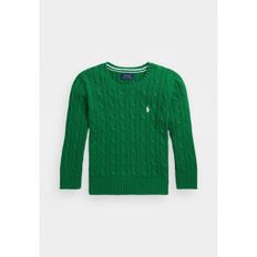 키즈 폴로 랄프로렌 케이블 KNIT 코튼 SWEATER - 점퍼 - 아슬레틱 육상 그린 9138411