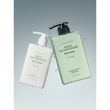 에스네이처 아쿠아 시카 부스터 바디듀오세트(워시500ml+로션300ml)