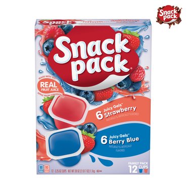  Snack Pack 블루베리 스트로베리 푸딩 12개입