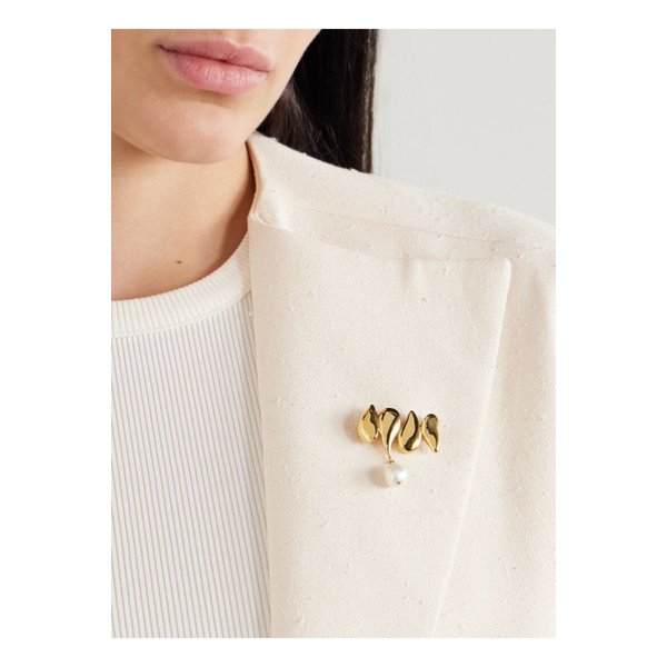 조이 골드 버메일 진주 브로치 46376663162862744